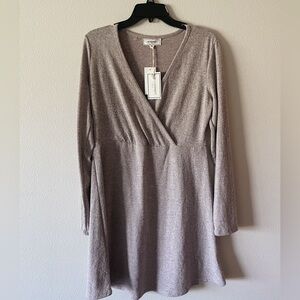 Macy’s No Comment Wrap Style Mini Dress in Lavender (Large)